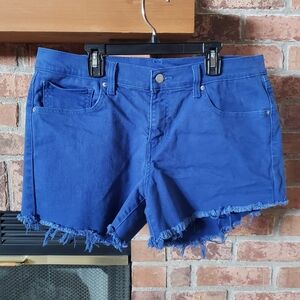 Levi's Bright Blue Rough Hem Shorts